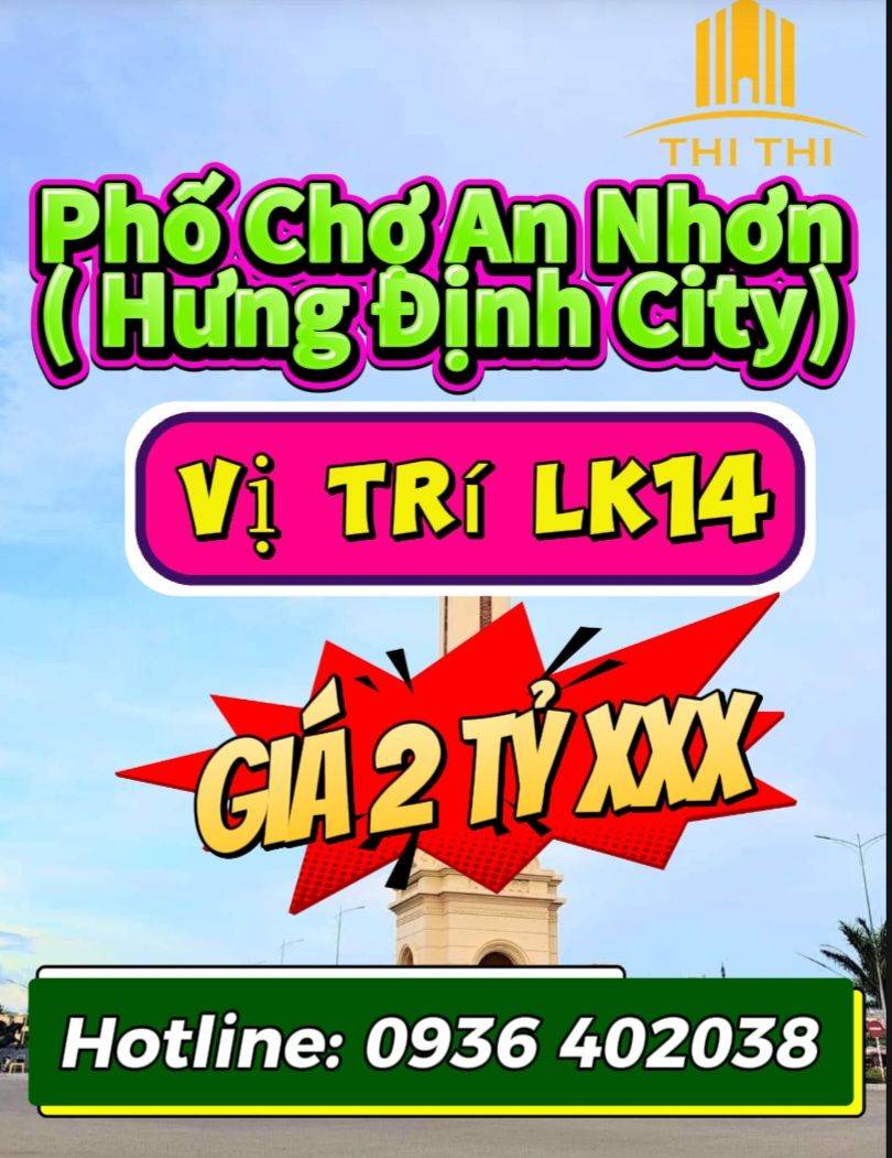 NGỘP BANK CẦN BÁN NHANH LÔ LK14 TẠI CHỢ MỚI AN NHƠN_ HƯNG ĐỊNH CITY NGỘP BANK CẦN BÁN NHANH LÔ LK14 TẠI CHỢ MỚI AN NHƠN_ HƯNG ĐỊNH CITY